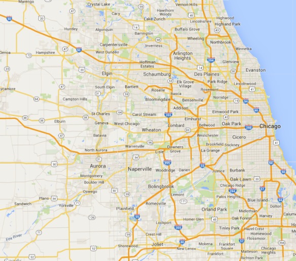 chicago vicinity map